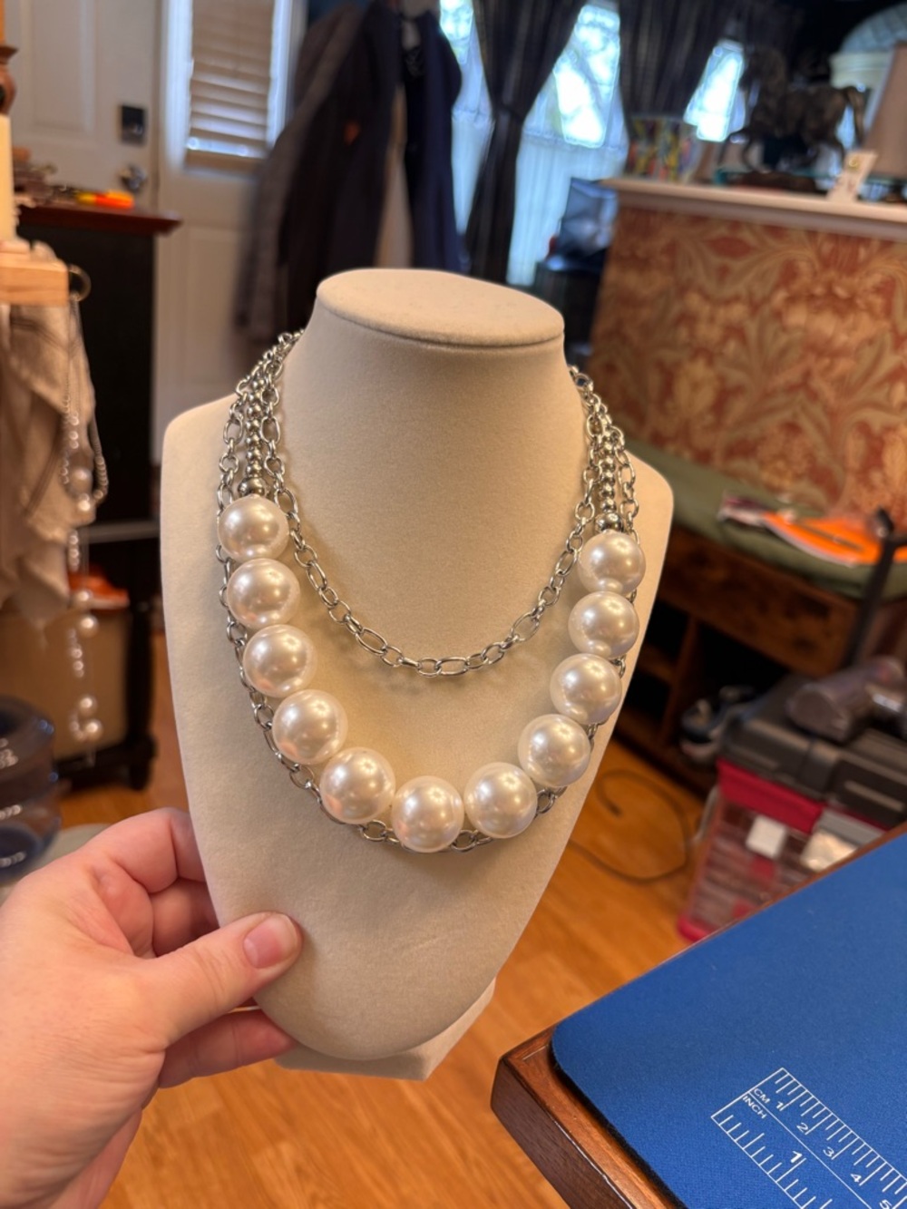 New short Silver Oval Link Necklace - Polished Silver Chain - Picture 5 of 5